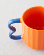 Ceramic Mug 350 ml Orange - Blue (view 3)