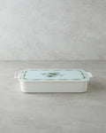 Plantopia Melamine with Glass Cover (6-piece) Breakfast Container 39x21 cm White - Green