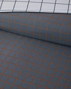 Easy Iron Duvet Cover Set - Navy Blue - Terracotta & Green - Green - Single 160x220 cm (view 3)