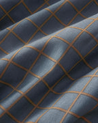 Easy Iron Duvet Cover Set - Navy Blue - Terracotta & Green (view 11)