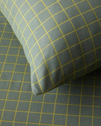 Easy Iron Duvet Cover Set - Navy Blue - Terracotta & Green (view 16)