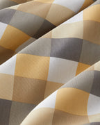 Easy Iron Duvet Cover Set - Gray - Mustard & Celadon - Blue - Celadon - Blue - Double 200x220 cm (view 4)
