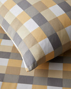 Easy Iron Duvet Cover Set - Gray - Mustard & Celadon - Blue (view 8)