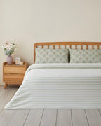 Serenade Easy Iron Single Size Duvet Cover Set 160x220 cm Green (view 2)