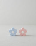 Flower Stoneware 2 pcs Salt and Pepper Shaker 6x3.5x5.5 cm Pink - Blue
