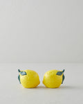 Lemon Stoneware 2 pcs Salt and Pepper Shaker 6.5x5x5.5 cm Yellow