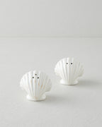 Seashell Stoneware 2 pcs Salt and Pepper Shaker 8x5x7 cm White (view 2)