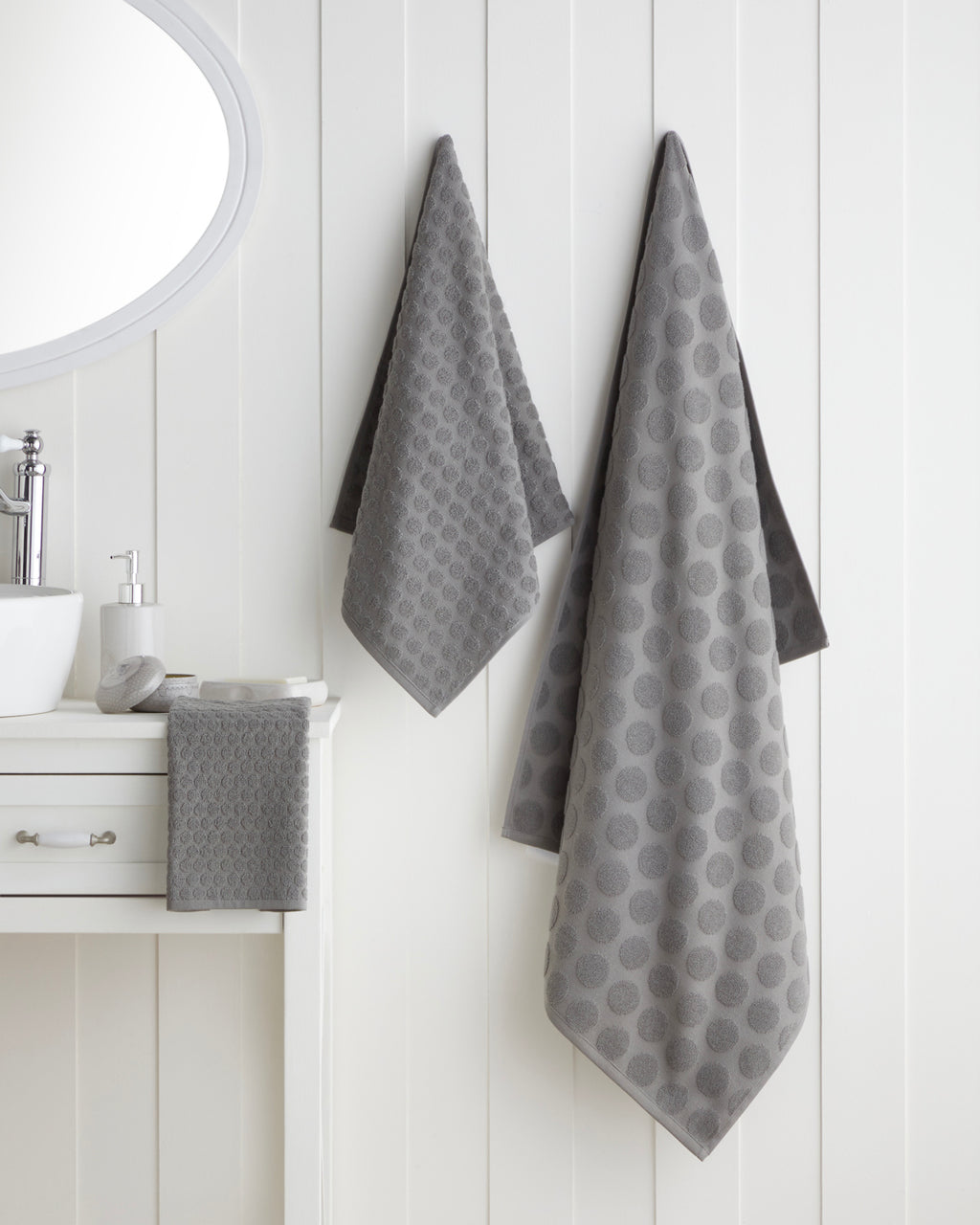 Cotton Face Towel 50x80 cm Anthracite (view 3)