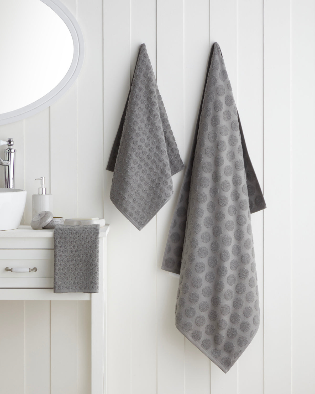 Cotton Face Towel 50x80 cm Anthracite (view 3)