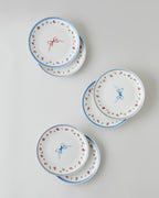 Porcelain 6 pcs Cake Set 19 cm Colored