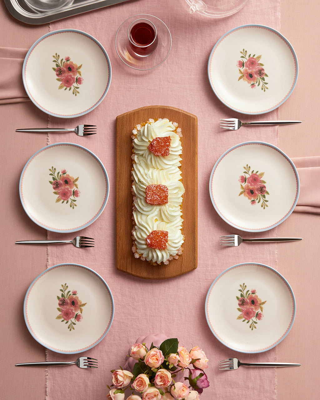 Lilya Porcelain 6 pcs Cake Set 19 cm Colored (view 4)