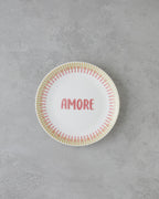 Porcelain 6 pcs Cake Set 19 cm Pink - Green (view 2)