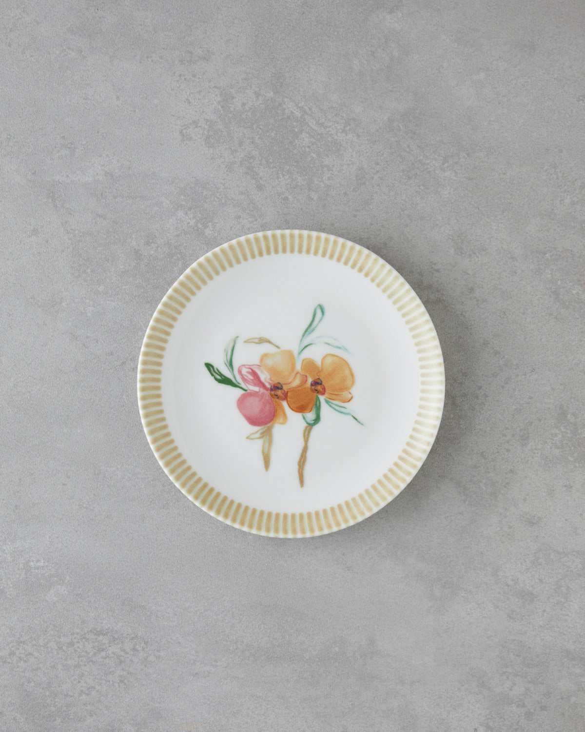 Porcelain 6 pcs Cake Set 19 cm Pink - Green (view 4)