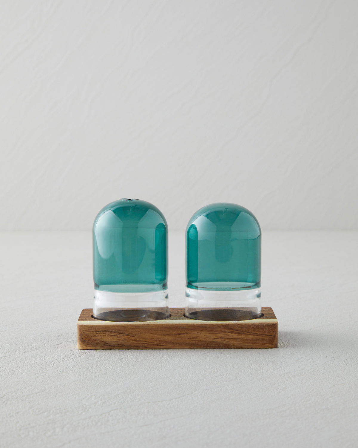 Octaviana Acacia - Glass 2 pcs Salt and Pepper Shaker 4.5x8 cm Green
