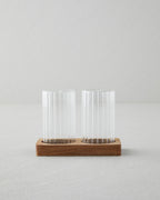Lulia Acacia - Glass 2 pcs Salt and Pepper Shaker 4.5x8 cm Transparent