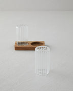 Lulia Acacia - Glass 2 pcs Salt and Pepper Shaker 4.5x8 cm Transparent (view 2)