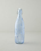 Striatus Glass Bottle 1000 ml - Blue