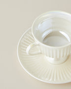 Perlisse New Bone China 12 Pieces 6 Servings Coffee Cup Set 90 ml White (view 3)