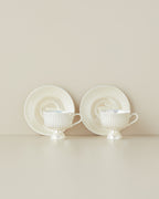 Perlisse New Bone China 12 Pieces 6 Servings Coffee Cup Set 90 ml White (view 4)