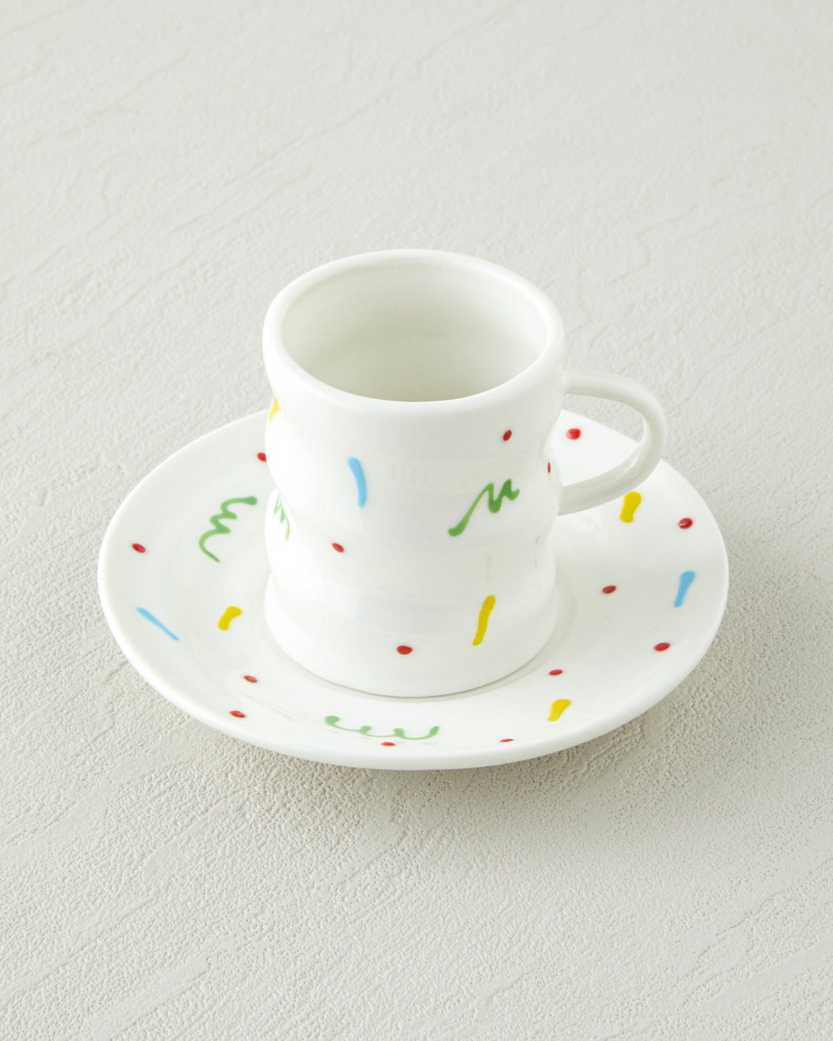 Confella New Bone China 4 Pieces 2 Servings Coffee Cup Set 100 ml Colored (view 3)