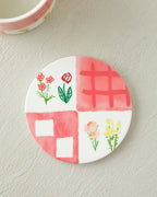 New Bone China with Coaster Mug 380 ml Pink (view 3)