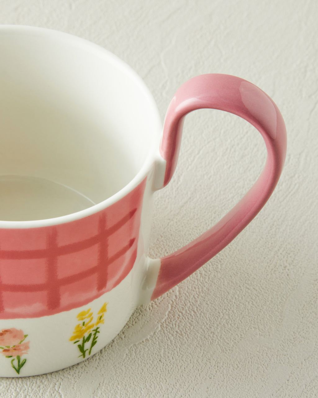 New Bone China with Coaster Mug 380 ml Pink (view 4)