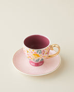 Rosalie New Bone China 4 Pieces 2 Servings Coffee Cup Set 100 ml Colored (view 4)