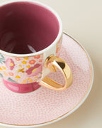 Rosalie New Bone China 4 Pieces 2 Servings Coffee Cup Set 100 ml Colored (view 5)