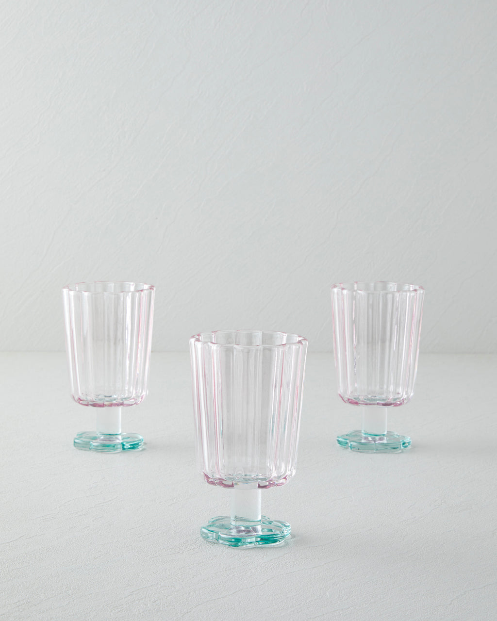 Springtime Glass 3 pcs Glass 280 ml Pink - Green