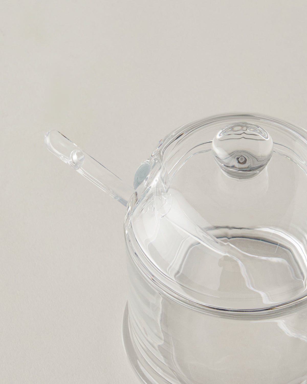 Spark Glass Sugar Bowl 8.5x9.5x13 cm Transparent (view 3)