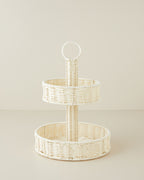 Coastlinear Plastic Cookie Stand 20+27 cm Cream