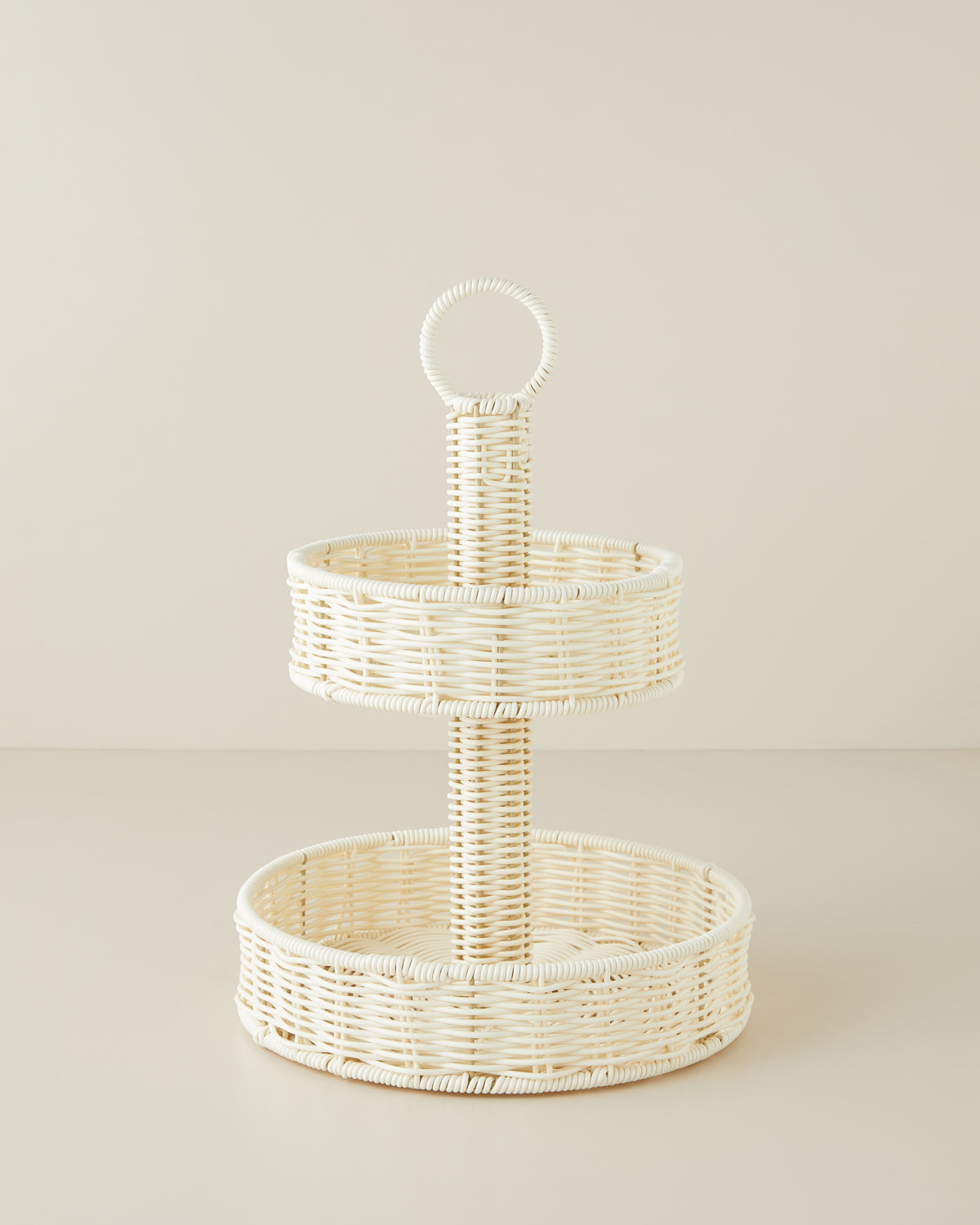 Coastlinear Plastic Cookie Stand 20+27 cm Cream