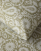 Easy Iron Duvet Cover Set Oil Green (view 4)