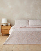 Easy Iron Duvet Cover Set - Pink & Purple - Pink - Single 160x220 cm