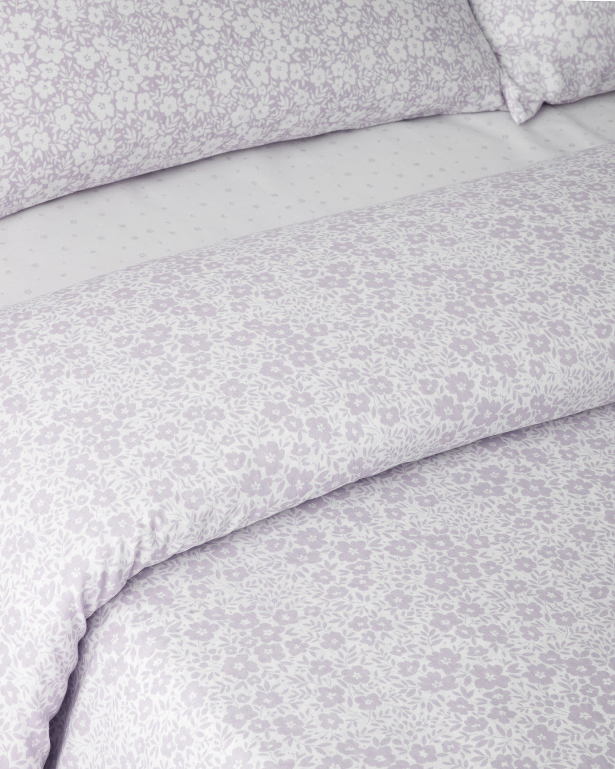 Easy Iron Duvet Cover Set - Pink & Purple (view 27)