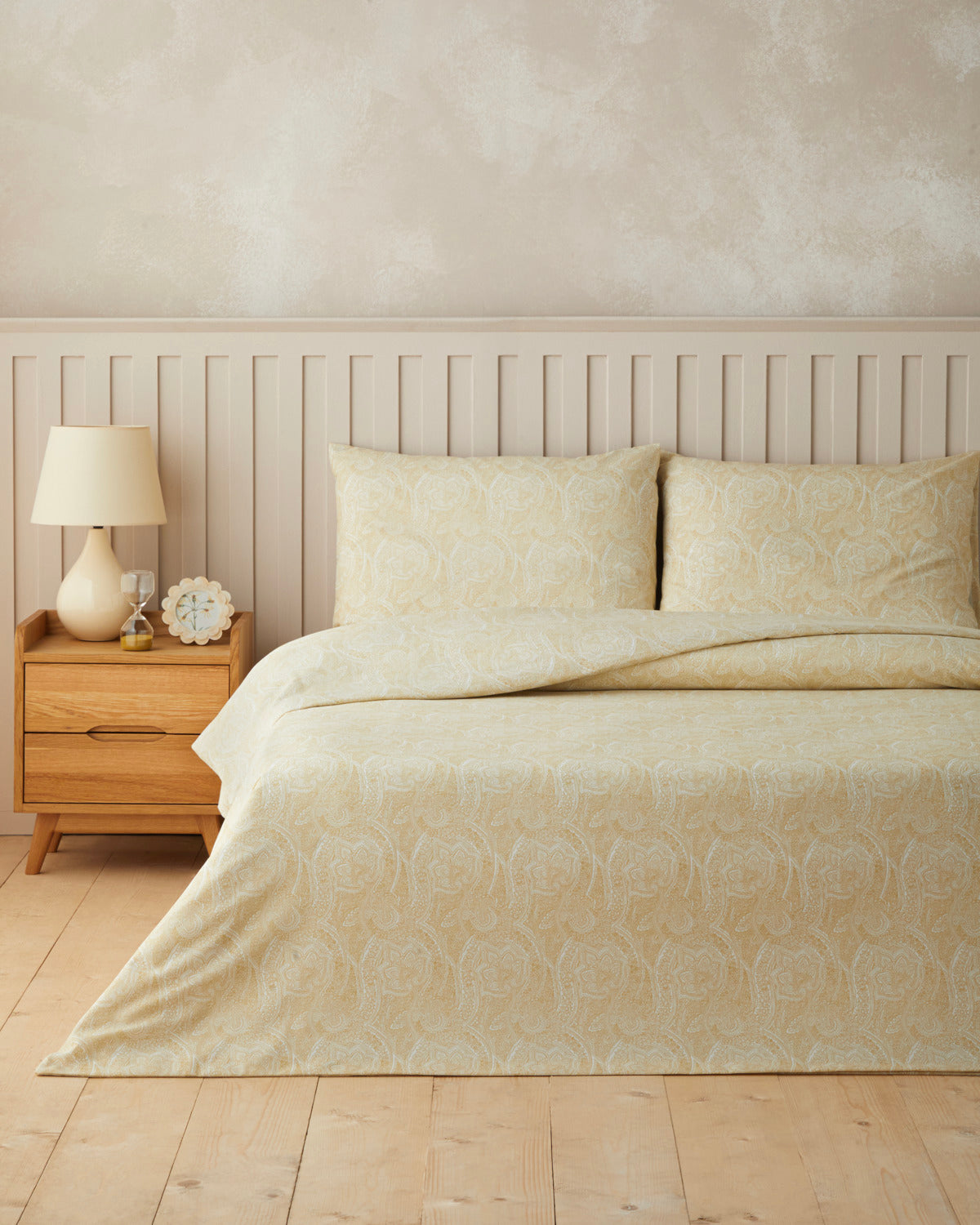 Easy Iron Duvet Cover Set Mustard - Single 160x220 cm