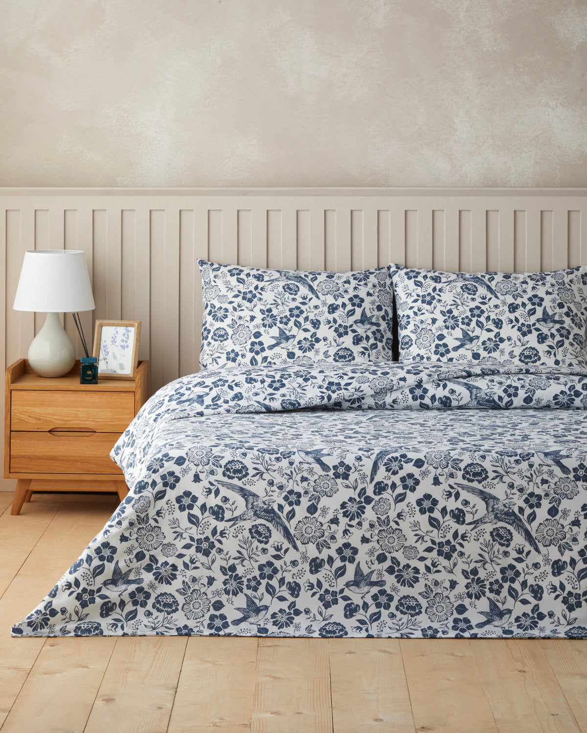 Easy Iron Single Size Duvet Cover Set 160x220 cm Dark Blue