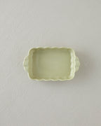 Cottage Stoneware Rectangular Oven Dish 22x13 cm Light Green