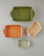 Cottage Stoneware Rectangular Oven Dish 22x13 cm Light Green (view 4)