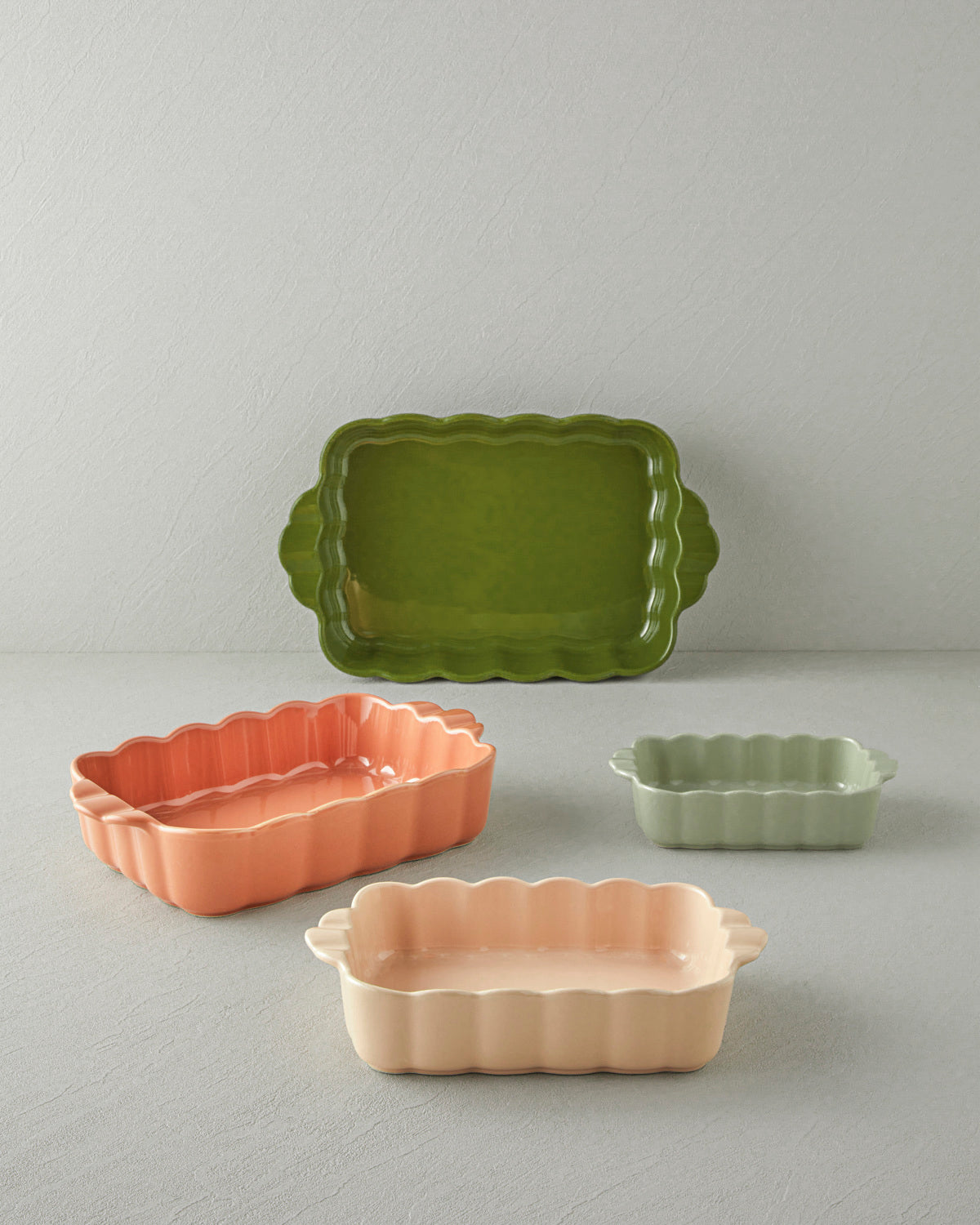 Cottage Stoneware Rectangular Oven Dish 22x13 cm Light Green (view 6)