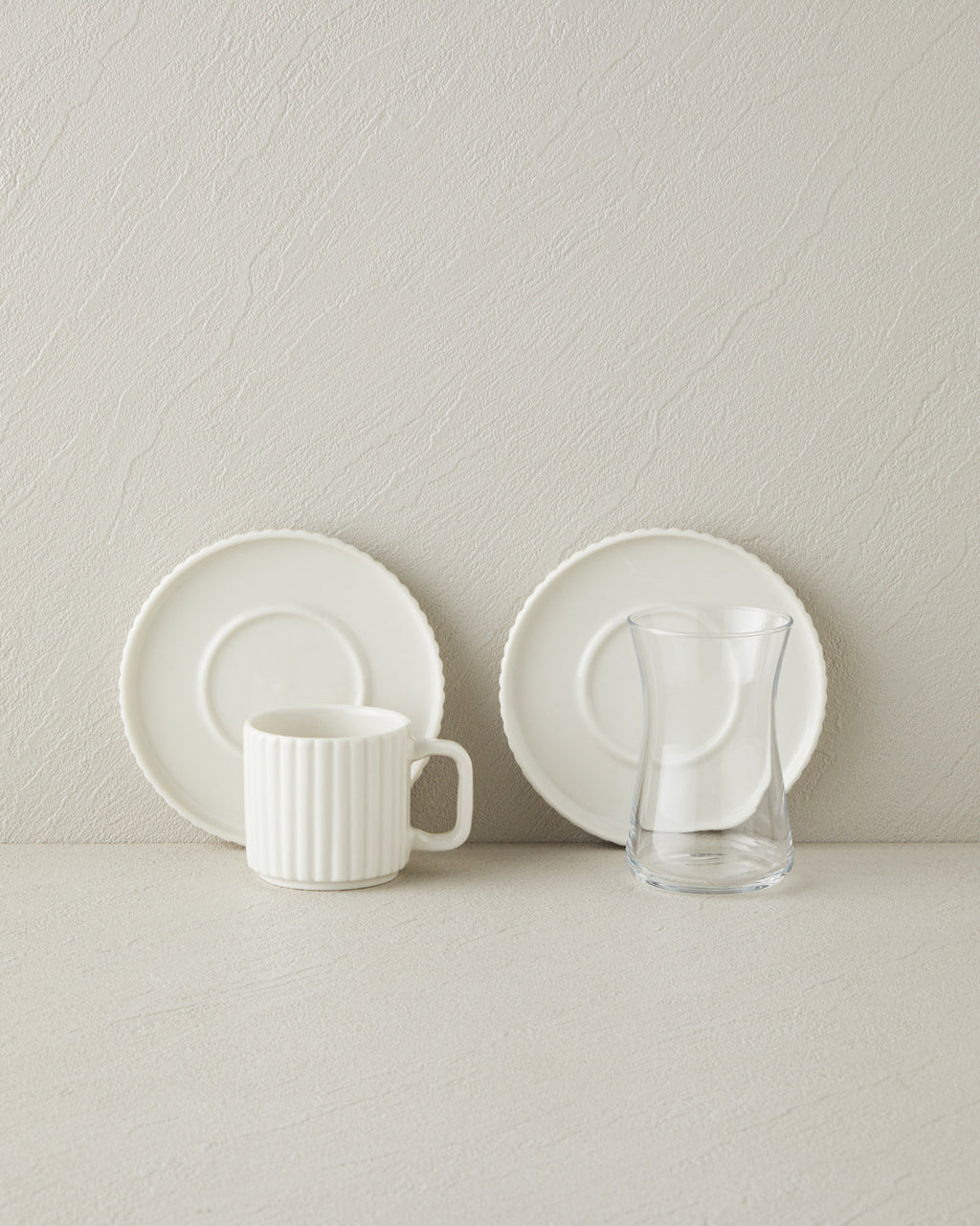 Lunara Porcelain 18 Pieces 6 Servings Tea-Coffee Set White (view 2)