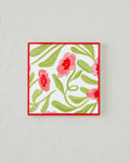 Bright Petals Ceramic Coaster 11x11 cm Pink