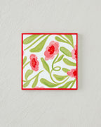 Bright Petals Ceramic Coaster 11x11 cm Pink