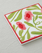 Bright Petals Ceramic Coaster 11x11 cm Pink (view 2)