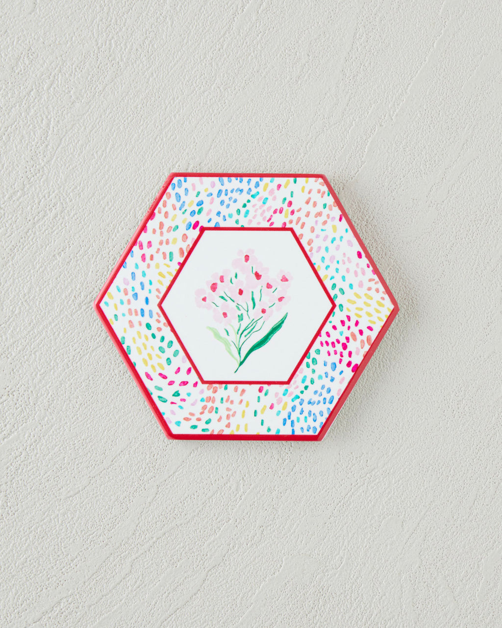 Blossom Frame Ceramic Coaster 11 cm Colored