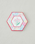 Blossom Frame Ceramic Coaster 11 cm Colored