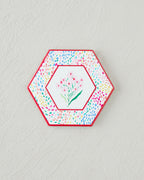 Blossom Frame Ceramic Coaster 11 cm Colored