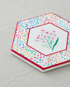 Blossom Frame Ceramic Coaster 11 cm Colored (view 2)