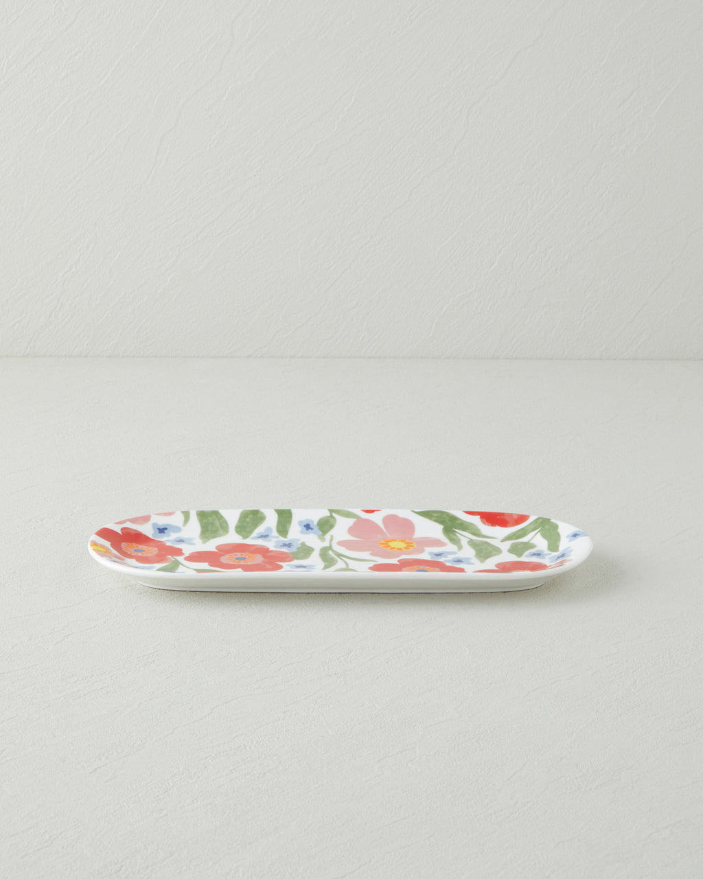 New Bone China Rectangular Plate 25x11 cm Colored