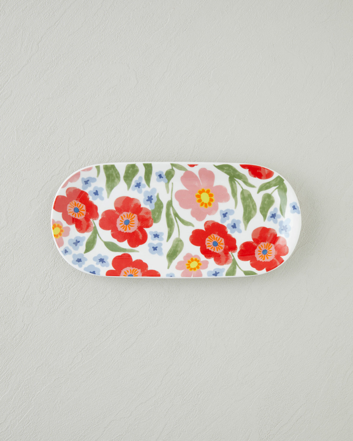 New Bone China Rectangular Plate 25x11 cm Colored (view 2)